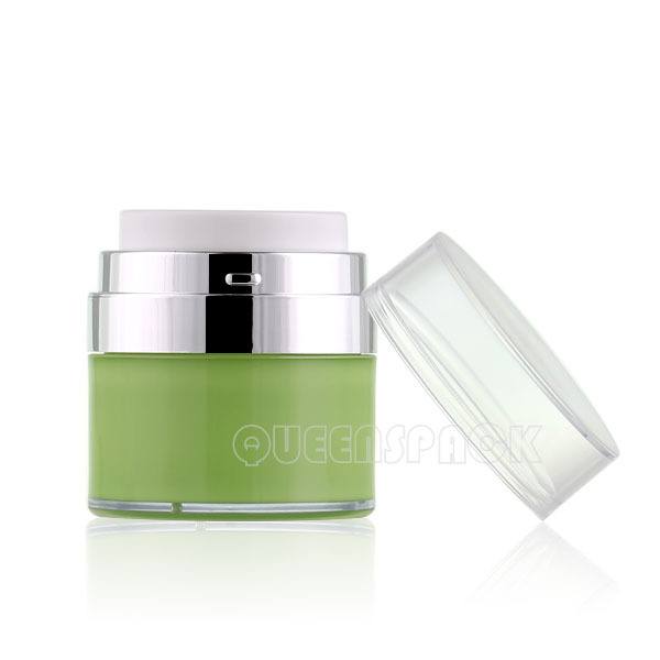 15ML 30ML 50ML Cosmetic Cream Airless Jar Container Acrylic Round Airless Pump Face Cream Jar 