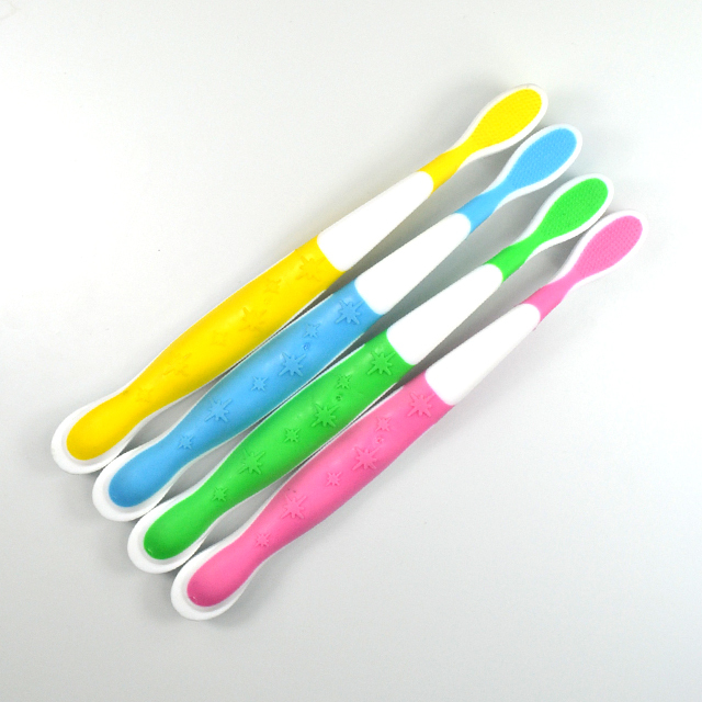 Cute cartoon children toothbrush with heat transfer printing
