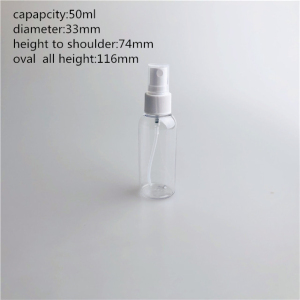 hand sanitizer  50ml 100ml PET bottle with sprayer cap 