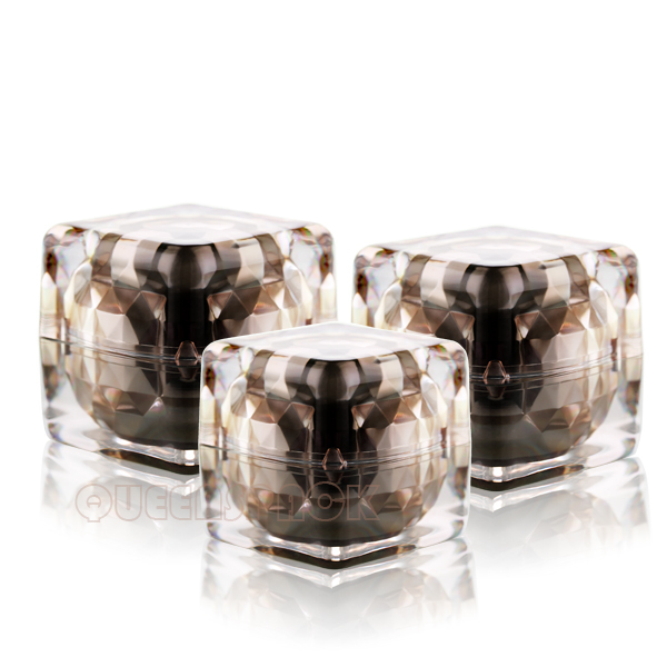 Custom Square Acrylic Cream Jar Wholesale High-end Quality Cosmetic Packaging Cream Jar 
