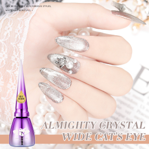 2020 New Arrival Private Label 15Ml Soak Off Uv Led Crystal Cat Eye Nail Gel Polish And Magnet 