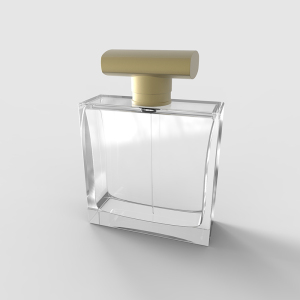 Wholesale Elegant Hand Polished Rectangle Shape Glass Perfume bottle