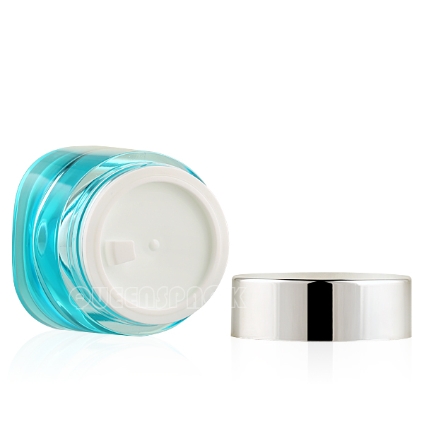 High-end Cosmetic Acrylic Skincare Cream Jar 15ML 50ML Lid Round Bottom Square Cream Bottle 