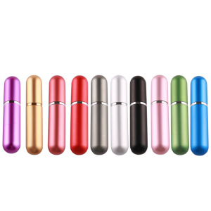 Mini Aluminum Refillable Perfume Bottle With Spray Empty Airless Pump Cosmetic Containers