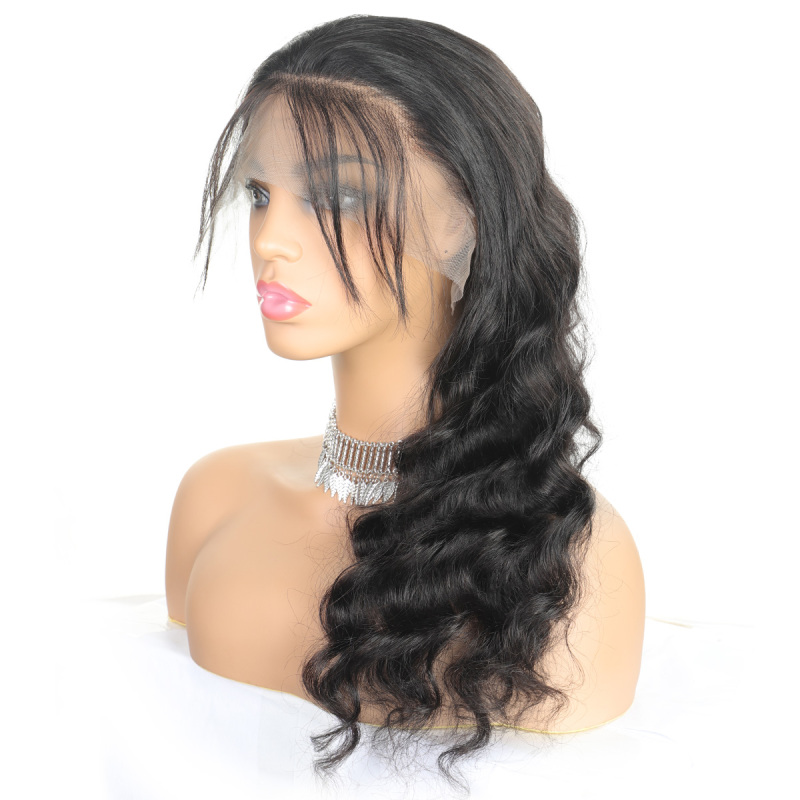 Vast Best Vendor Pre Plucked Loose Deep Wave Swiss 100% Human Hair Full Lace Wig 