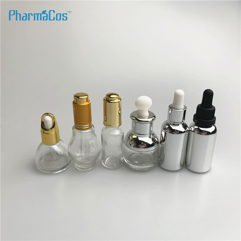 50ml Glass perfume bottle with silver pump cap 