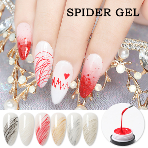 China Manufacturer Nail Painting 6 Colors Soak Off Uv Led Spider Nail Gel Polish 