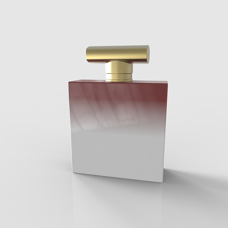 Wholesale Elegant Hand Polished Rectangle Shape Glass Perfume bottle
