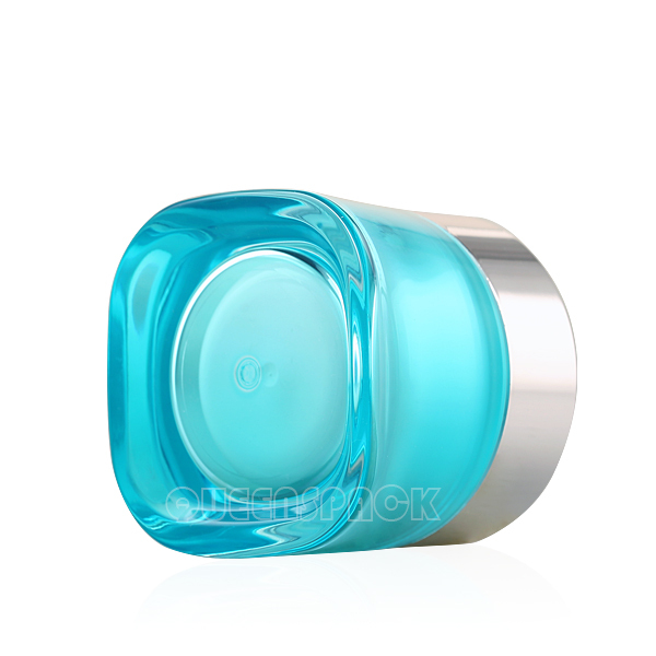 High-end Cosmetic Acrylic Skincare Cream Jar 15ML 50ML Lid Round Bottom Square Cream Bottle 