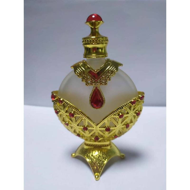 Custom design  shaped gold Arab attar bottle essential oil bottle 