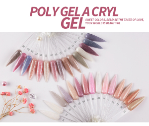 bozlin  glittery poly gel kit acrylic gel nail polish
