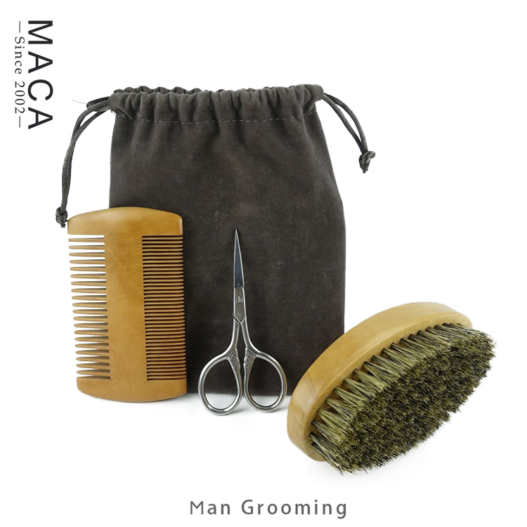 3 pcs Men's grooming kit with bag