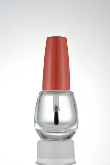 matt black nail polish cap with 14ml glass bottle