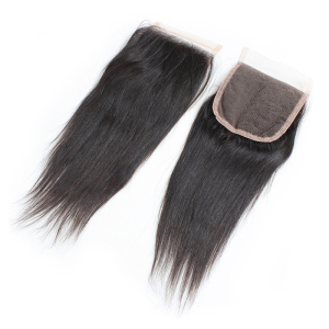 Vast New Design Hd Brazilian Straight Hair Transparent Silk Base Lace Hair 4*4 Closure 