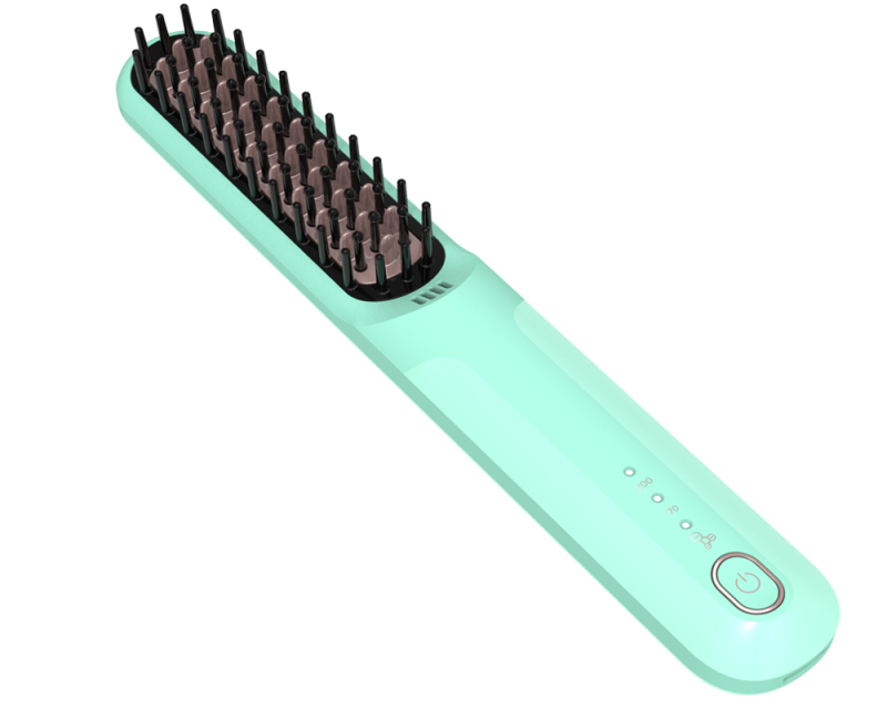 mini wireless beard care brush hair styling straightener brush for travel 