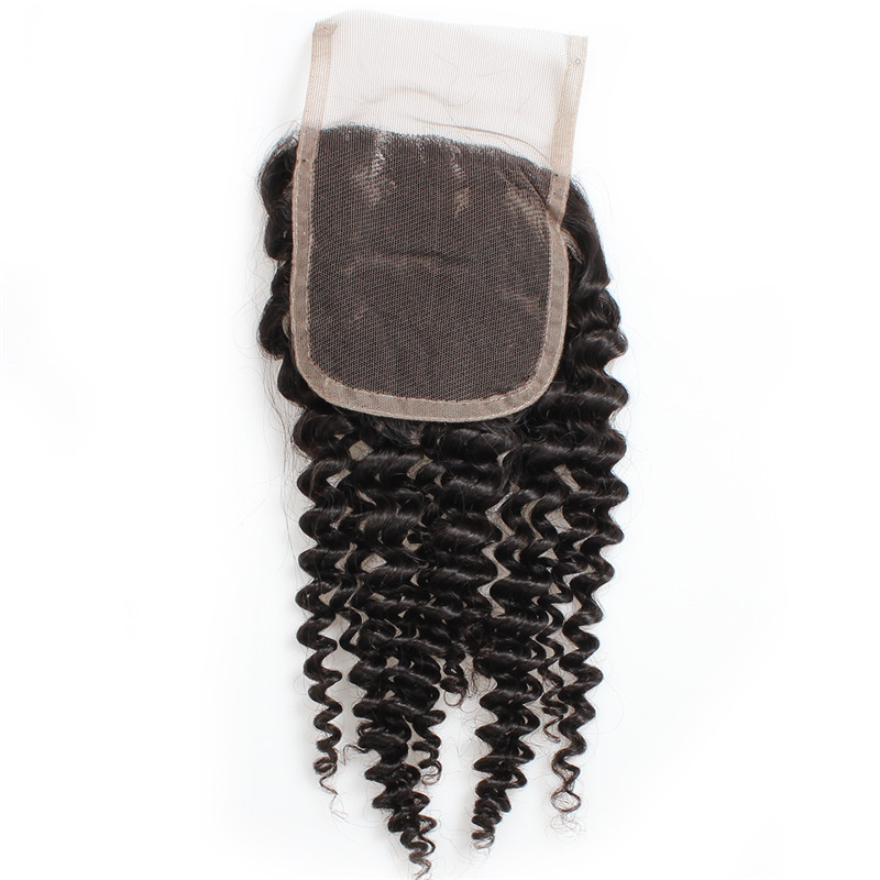 Vast Hot Selling Unprocessed Indian Virgin Human Hair Lace Top Closure 4*4 Curly 