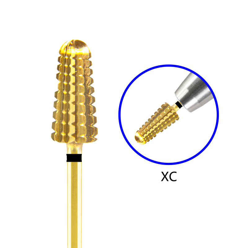 Wholesale Gold Volcano Durable 3/32" Nail Art Lesson Tools 5 in 1 Tungsten Carbide Nail Drill Bit Nail Drill Accessories Tool
