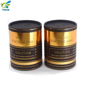 Custom printed logo cardboard packaging box cosmetics gift box cylinder paper tube perfume essential oil packaging