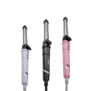 Ceramic LED display temperature adjustment electric automatic rotating hair curler with buzzing sounds 