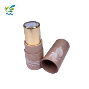 New Design Kraft paper Lip Balm Lip Gloss Paper Tube Packaging For Lipstick Lipstick Tube Container Biodegradable