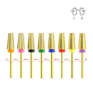 Ready to Ship In Stock Fast Dispatch Wholesale Metal Hot Sale 5 in 1 nail filing bit 7.0mm 3 / 32 " Tungsten Carbide Nail Drill Bit for Nail drill machine