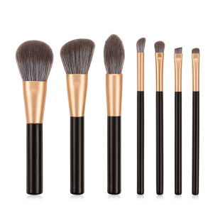 High quality Black 7pcs Synthetic makeup brush set
