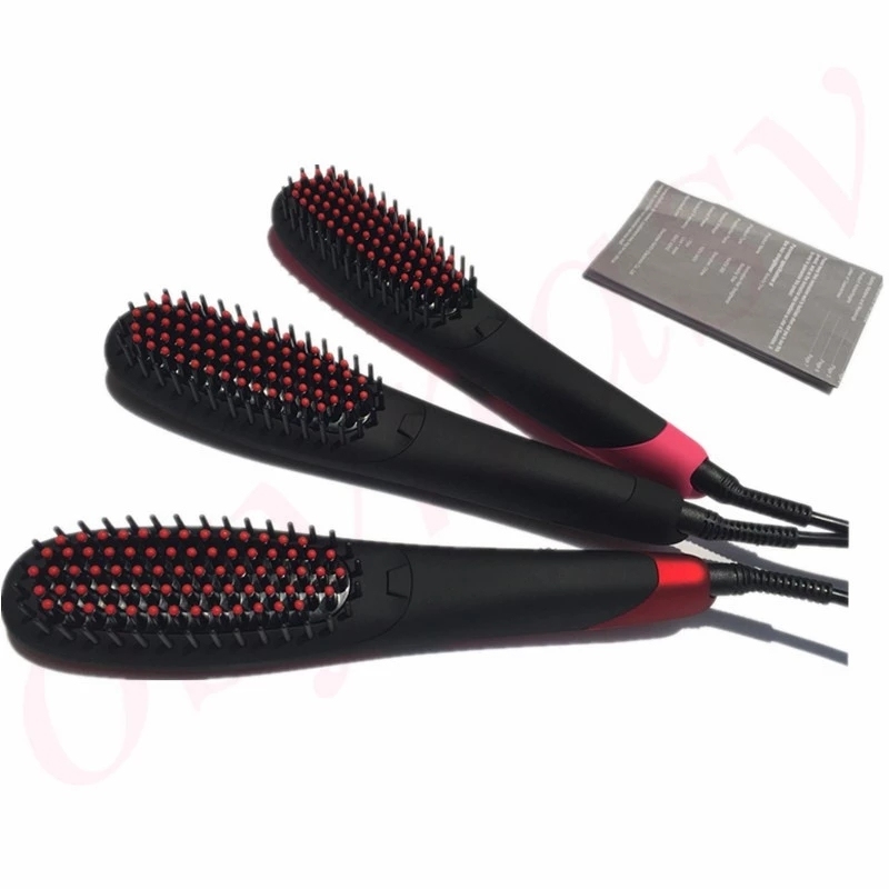 Professional Ionic Fast Hair Straightener Comb Brush with LCD display