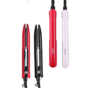 Titanium Plates 2 in 1 Volums Straightening Curling Iron Hair Straightener Customs Flat Iron 
