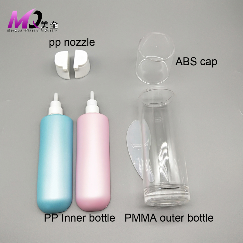 2 in 1 bottle  30ml  50ml double tube acrylic airless bottle 