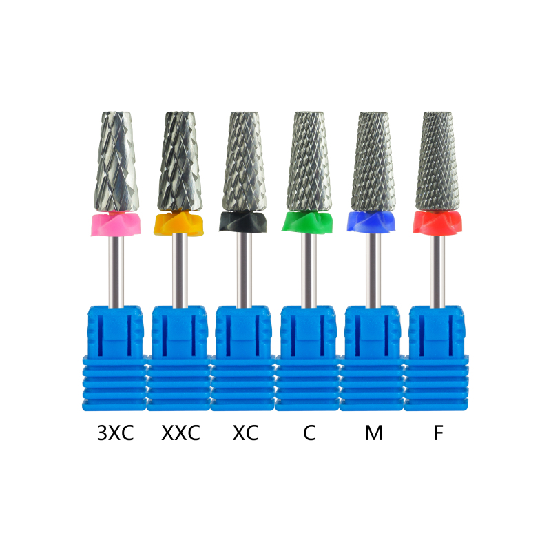 Ready to Ship In Stock Fast Dispatch Wholesale Metal Hot Sale 5 in 1 nail filing bit 7.0mm 3 / 32 " Tungsten Carbide Nail Drill Bit for Nail drill machine
