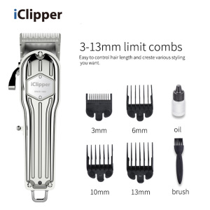 iClipper-K7 Professional metal High Quality Electric Rechargeable Hair Clipper Trimmer 