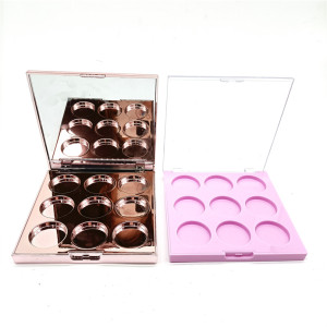 2020 new style custom Free Sample Y376-2 empty cosmetic packaging empty foundation makeup compact powder case private label 