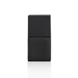 wholesale color custom 12ml 15ml OEM black square uv empty gel nail polish glass bottle with cap and flat brush