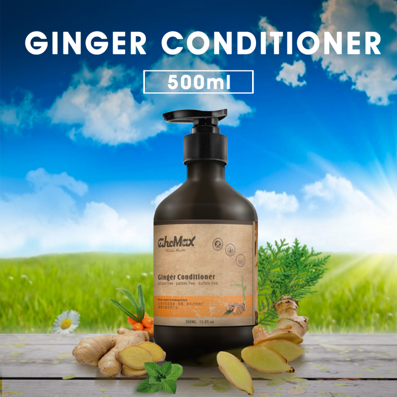 Ahcmax hot selling natural organic herbal ginger hair growth shampoo for hair