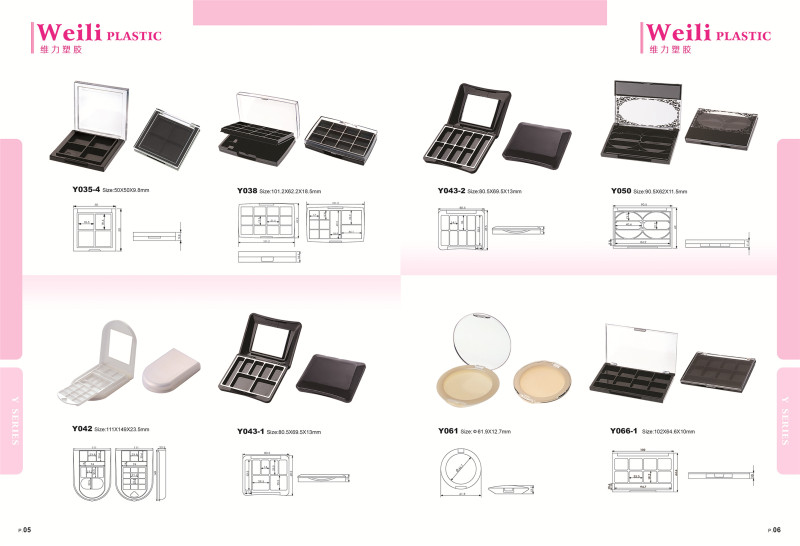 2020 new style custom Free Sample Y387 empty cosmetic packaging empty foundation makeup compact powder case private label 