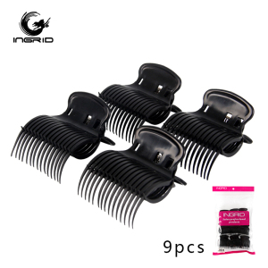 9pcs Barber Salon Universal Plastic Hot Hold Roller Super Clips Styling Clamps Fit for Heated Rollers