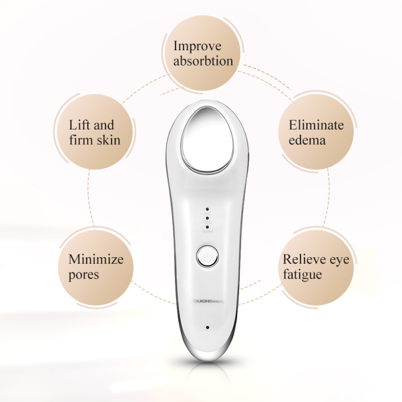 TOUCHBeauty Hot & Cold Facial Massager with Sonic Vibration for Boosting Absorption, Firming Face and Reducing Puffiness 