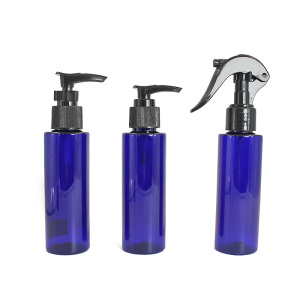 blue plastic acohol bottle for disinfectant 