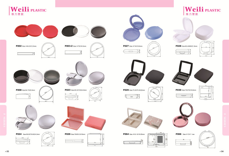 2020 new style custom Free Sample Y359 empty cosmetic packaging empty foundation makeup compact powder case private label 