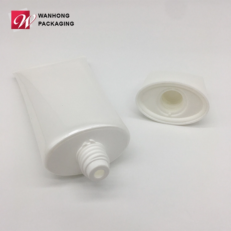 New Arrival Empty Oval Plastic Soft Tube Packaging, Custom Squeeze Tube For Face Cleanser 
