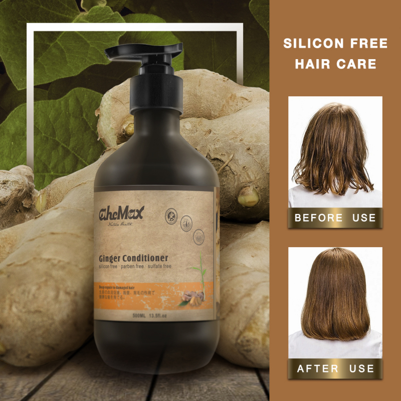 500ml best quality ginger bio plant hair growth organic growth organic shampoo products