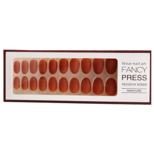 W003-049P Ladybird artificial nails 24pcs/box matte solid color factory direct