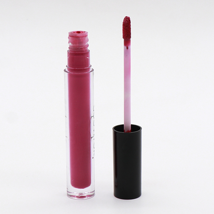 High Quality Wholesale Cosmetic Vendor Custom Matte Lipgloss Black Tube Lip Gloss Private Label