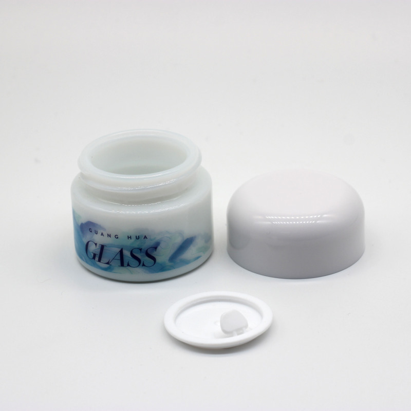 Gorgeous Series Opal glass skincare cream jar