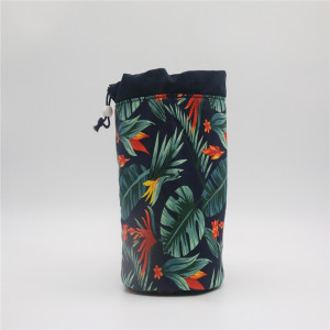 Custom Makeup Travel Toiletry Cotton Canvas Eco-friendly  Natural Cosmetic Bags 
