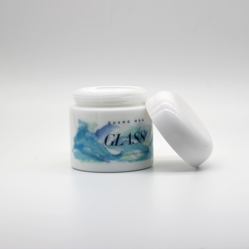 Gorgeous Series Opal glass skincare cream jar