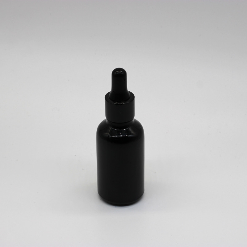 Black Opal glass essential oil bottle