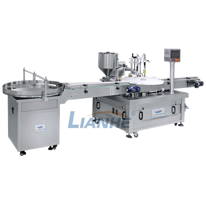 Automatic Cream Filling Capping Labeling Machines Jar Filler for Cream Cosmetic 