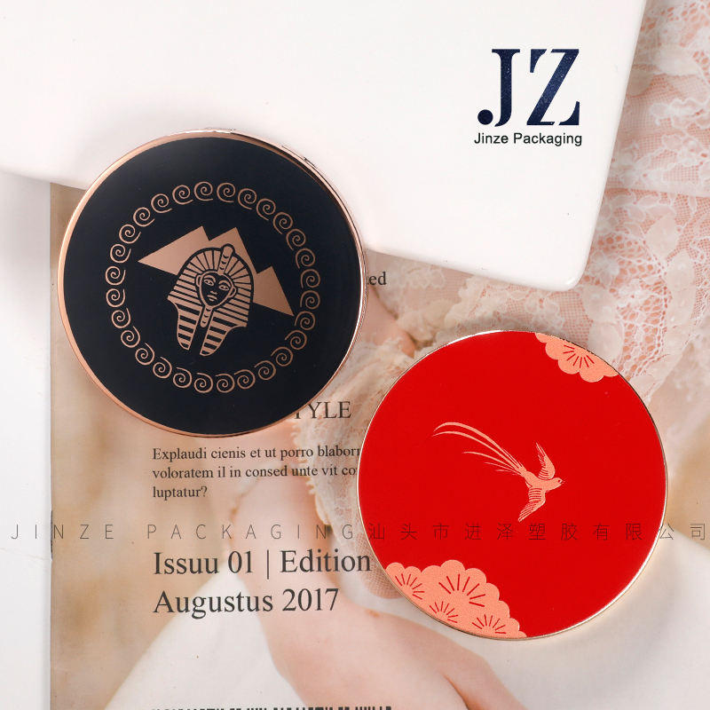 jinze plastic 3d printing round flat big empty makeup compact powder case 