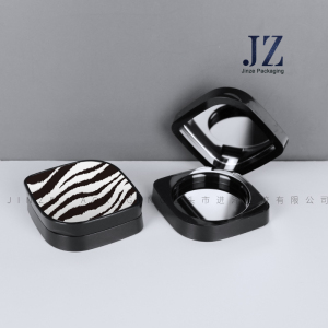jinze lip shape magnetic snap compact powder case packaging with mirror 
